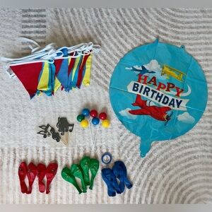 ✨2 for 10$✨Wiggles Propeller Big Red Car Dorothy Kids Birthday Party Decor